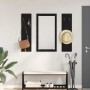 Perchero de pared con espejo Roble Negro 96 x 1,5 x 90 cm en Estanterías | Comprar online en Foru.es