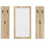 Perchero de pared con espejo Roble Sonoma 96 x 1,5 x 90 cm en Estanterías | Comprar online en Foru.es