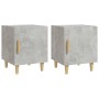 Mesitas de noche 2 uds madera contrachapada gris hormigón de vidaXL, Mesitas de noche - Ref: Foro24-812051, Precio: 46,69 €, ...