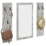 Perchero de pared con espejo Gris Concreto 96 x 1,5 x 90 cm en Estanterías | Comprar online en Foru.es