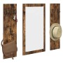 Perchero de pared con espejo Roble ahumado 96 x 1,5 x 90 cm en Estanterías | Comprar online en Foru.es