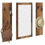 Perchero de pared con espejo Madera vieja 96 x 1,5 x 90 cm en Estanterías | Comprar online en Foru.es