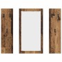 Perchero de pared con espejo Madera vieja 96 x 1,5 x 90 cm en Estanterías | Comprar online en Foru.es