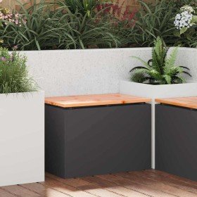 Banco de jardín Negro 60 x 40 x 43 cm en Bancos de jardín | Comprar online en Foru.es