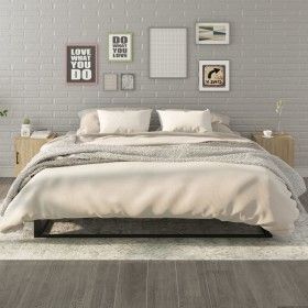 Mesitas de noche 2 uds madera contrachapada color roble Sonoma de vidaXL, Mesitas de noche - Ref: Foro24-812067, Precio: 69,7...