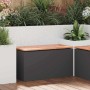 Banco de jardín Negro 80 x 40 x 43 cm Acero en Bancos de jardín | Comprar online en Foru.es