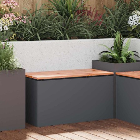 Banco de jardín Antracita 80 x 40 x 43 cm Acero en Bancos de jardín | Comprar online en Foru.es