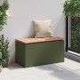 Banco de jardín Verde oliva 80 x 40 x 43 cm Acero en Bancos de jardín | Comprar online en Foru.es