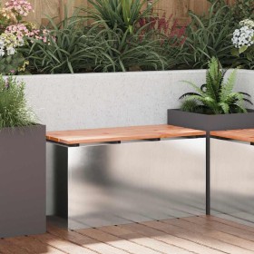 Banco de jardín Plateado 80 x 40 x 43 cm Acero inoxidable en Bancos de jardín | Comprar online en Foru.es
