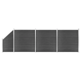 Schwarzes WPC-Zaunplatten-Set 619 x (105–186) cm von vidaXL, Zaunpaneele - Ref: Foro24-3070439, Preis: 1,00 €, Rabatt: %