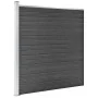 Schwarzes WPC-Zaunplatten-Set 619 x (105–186) cm von vidaXL, Zaunpaneele - Ref: Foro24-3070439, Preis: 1,00 €, Rabatt: %