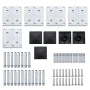 Black WPC Fence Panel Set 619x(105-186) cm by vidaXL, fence panels - Ref: Foro24-3070439, Price: 1,00 €, Discount: %