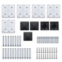 Set de paneles de valla WPC negro 619x(105-186) cm de vidaXL, Paneles de vallas - Ref: Foro24-3070439, Precio: 826,14 €, Desc...