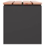 Banco de jardín Negro 100 x 40 x 43 cm Acero en Bancos de jardín | Comprar online en Foru.es