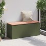 Banco de jardín Verde oliva 100 x 40 x 43 cm Acero en Bancos de jardín | Comprar online en Foru.es