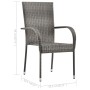 Juego de comedor para jardín 3 piezas gris de vidaXL, Conjuntos de jardín - Ref: Foro24-3068699, Precio: 204,47 €, Descuento: %