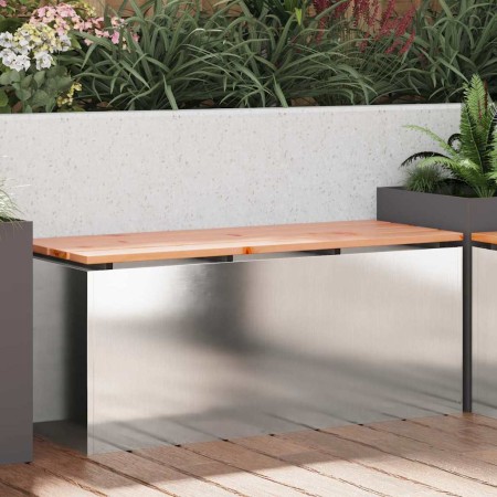 Banco de jardín Plateado 100 x 40 x 43 cm Acero inoxidable en Bancos de jardín | Comprar online en Foru.es