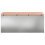 Banco de jardín Plateado 100 x 40 x 43 cm Acero galvanizado en Bancos de jardín | Comprar online en Foru.es