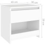 Mesita de noche de madera contrachapada blanco 40x30x39 cm de vidaXL, Mesitas de noche - Ref: Foro24-803443, Precio: 35,26 €,...