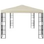 Cenador con tira de luces LED 3x4 m crema de vidaXL, Carpas y cenadores - Ref: Foro24-3070321, Precio: 223,47 €, Descuento: %