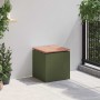 Banco de jardín Verde oliva 40 x 40 x 43 cm Acero en Bancos de jardín | Comprar online en Foru.es