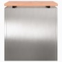 Banco de jardín Plateado 40 x 40 x 43 cm Acero inoxidable en Bancos de jardín | Comprar online en Foru.es