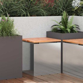 Banco de jardín Plateado 40 x 40 x 43 cm Acero galvanizado en Bancos de jardín | Comprar online en Foru.es