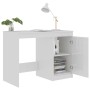 Escritorio de madera contrachapada blanco brillo 100x50x76 cm de vidaXL, Escritorios - Ref: Foro24-801802, Precio: 89,41 €, D...