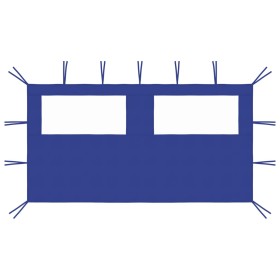 Pared lateral de cenador con ventanas azul 4x2 m de vidaXL, Accesorios para pabellones y cenadores - Ref: Foro24-3070422, Pre...