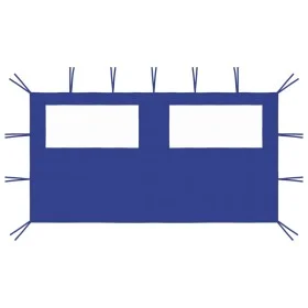 Pared lateral de cenador con ventanas azul 4x2 m de vidaXL, Accesorios para pabellones y cenadores - Ref: Foro24-3070422, Pre...