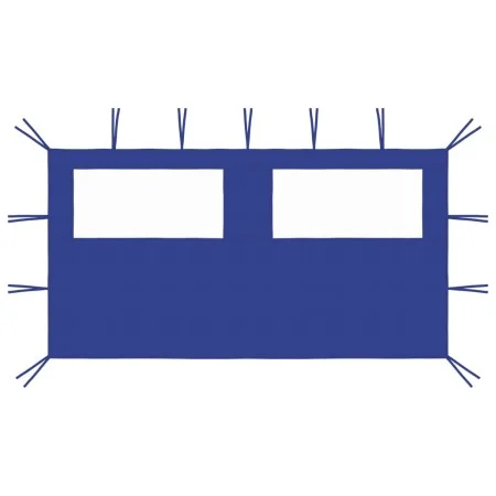 Pared lateral de cenador con ventanas azul 4x2 m de vidaXL, Accesorios para pabellones y cenadores - Ref: Foro24-3070422, Pre...