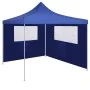 Pared lateral de cenador con ventanas azul 4x2 m de vidaXL, Accesorios para pabellones y cenadores - Ref: Foro24-3070422, Pre...