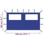 Pared lateral de cenador con ventanas azul 4x2 m de vidaXL, Accesorios para pabellones y cenadores - Ref: Foro24-3070422, Pre...