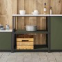 Almacenamiento de cocina Verde Oliva 60 x 50 x 92 cm Acero en Armarios de cocina | Comprar online en Foru.es