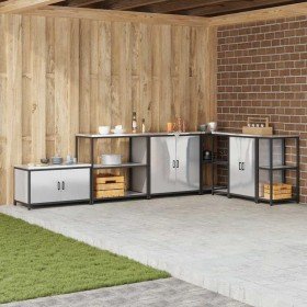 Almacenamiento de cocina Plateado 60 x 50 x 92 cm Acero en Armarios de cocina | Comprar online en Foru.es