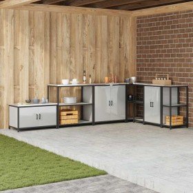 Almacenamiento de cocina Plateado 60 x 50 x 92 cm Acero en Armarios de cocina | Comprar online en Foru.es