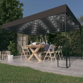 Cenador con tira de luces LED gris antracita 3x4 m de vidaXL, Carpas y cenadores - Ref: Foro24-3070323, Precio: 250,65 €, Des...