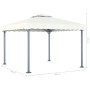 Cenador con tira de luces LED aluminio crema 300x300 cm de vidaXL, Carpas y cenadores - Ref: Foro24-3070342, Precio: 391,80 €...