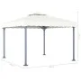 Cenador con tira de luces LED aluminio crema 300x300 cm de vidaXL, Carpas y cenadores - Ref: Foro24-3070342, Precio: 406,91 €...