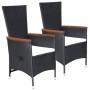Juego de comedor para jardín 3 piezas negro de vidaXL, Conjuntos de jardín - Ref: Foro24-3068705, Precio: 360,66 €, Descuento: %