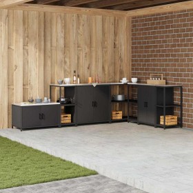 Almacenamiento de cocina Negro 60 x 50 x 92 cm Acero en Armarios de cocina | Comprar online en Foru.es
