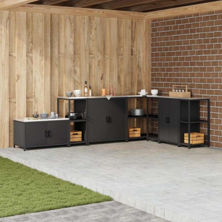 Almacenamiento de cocina Negro 60 x 50 x 92 cm Acero en Armarios de cocina | Comprar online en Foru.es