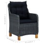 Juego de comedor para jardín de 5 piezas gris oscuro de vidaXL, Conjuntos de jardín - Ref: Foro24-3068789, Precio: 699,44 €, ...