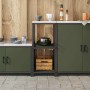 Almacenamiento de cocina Verde Oliva 60 x 50 x 92 cm Acero en Armarios de cocina | Comprar online en Foru.es