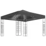 Carpa cenador de jardín con tira de luces LED 3x3 m antracita de vidaXL, Carpas y cenadores - Ref: Foro24-3070306, Precio: 27...