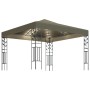 Carpa cenador de jardín con tira de luz LED 3x3m taupé 180 g/m² de vidaXL, Carpas y cenadores - Ref: Foro24-3070312, Precio: ...