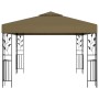 Carpa cenador de jardín con tira de luz LED 3x3m taupé 180 g/m² de vidaXL, Carpas y cenadores - Ref: Foro24-3070312, Precio: ...