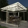 Cenador con mosquitera y tira de luces LED crema 3x3x2,73m de vidaXL, Carpas y cenadores - Ref: Foro24-3070314, Precio: 352,5...