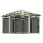 Cenador con mosquitera y tira de luces LED crema 3x3x2,73m de vidaXL, Carpas y cenadores - Ref: Foro24-3070314, Precio: 352,5...