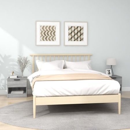 Mesitas de noche 2 uds madera contrachapada gris Sonoma de vidaXL, Mesitas de noche - Ref: Foro24-817048, Precio: 72,67 €, De...